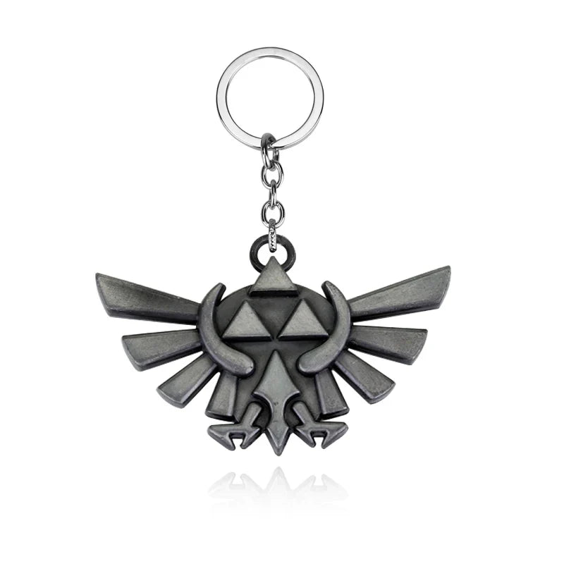 Zelda Shield Keychain – Enamel Metal Symbol Pendant Keyring for Men & Fans Gift