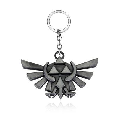 Zelda Shield Keychain – Enamel Metal Symbol Pendant Keyring for Men & Fans Gift