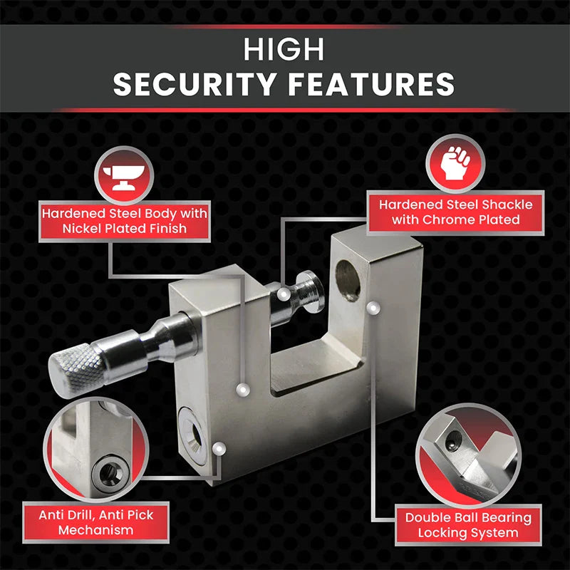 Multifunctional Keyed Padlock – Waterproof, Anti-Rust, Anti-Theft Door & Window Lock with 3 Keys