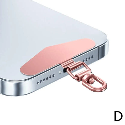Upgraded 360° Rotatable Stainless Steel Phone Tether Tab - Metal Patch Gasket & Cellphone Lanyard Safety Connector Piece