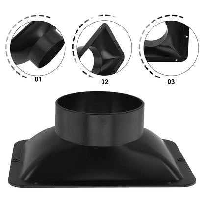 Long Duct Fan Hose Adapter – Wall Flange Vent Connector for Kitchen Hood & Exhaust Air Ventilation Pipe
