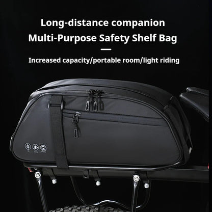 OFFBONDAGE Multifunctional Bicycle Saddlebag — Waterproof Reflective Top Tube Rack Bag, Handheld Large Capacity Adjustable Bike Bag