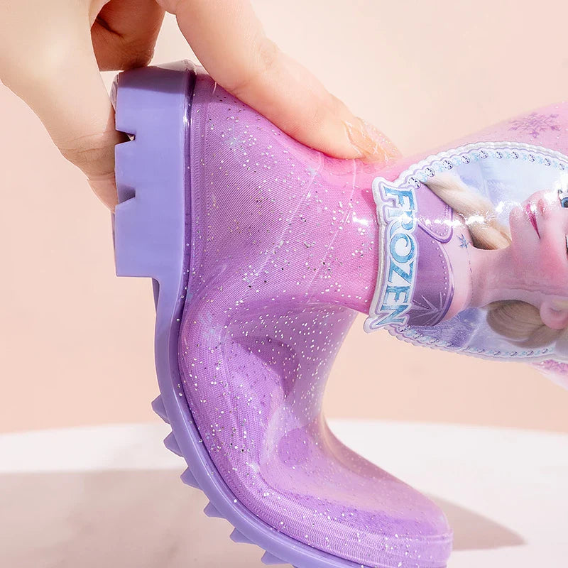 New Children's Rain Shoes – Princess Elsa Cute Non-Slip Rain Boots for Girls