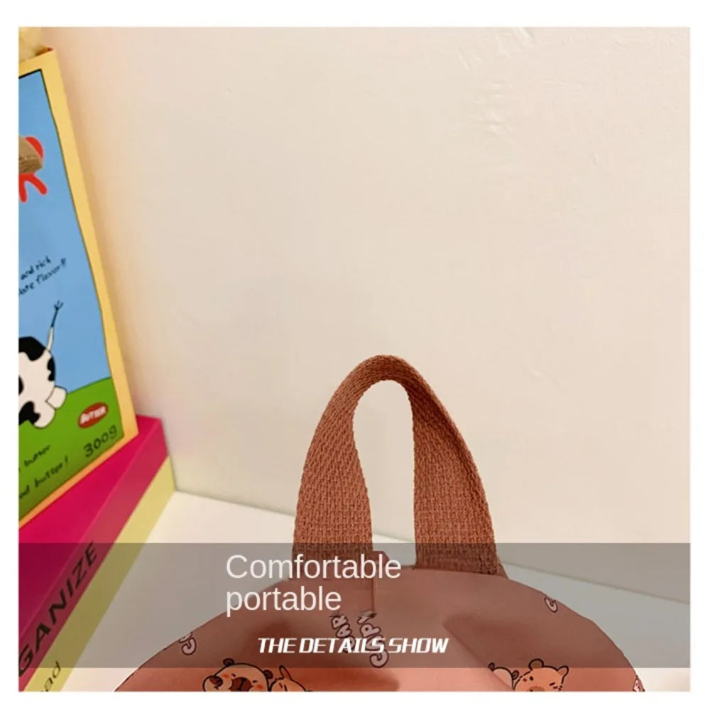 Cute Capybara Backpack | Large Capacity, Breathable Nylon Schoolbag for Students, Women & Girls, Ultra-Light Book Bag