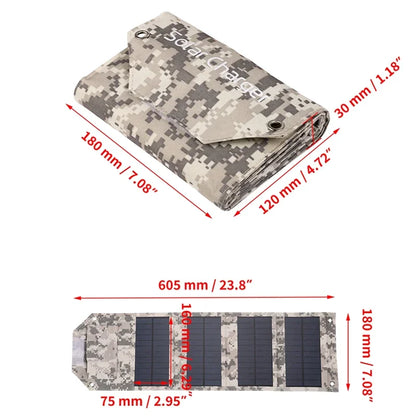 60W 80W 100W Foldable Solar Panel — 5V USB Portable Waterproof Charger for Phone, Camping & Power Bank