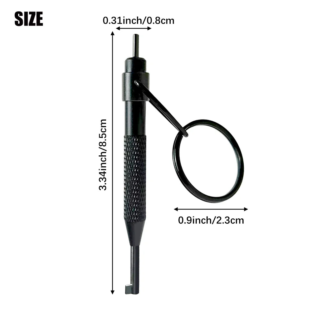 AK-01B Rotating Handcuff Key — High Carbon Steel & Aluminum Alloy with Key Ring, Universal Police Handcuff Key