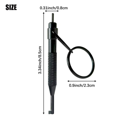 AK-01B Rotating Handcuff Key — High Carbon Steel & Aluminum Alloy with Key Ring, Universal Police Handcuff Key