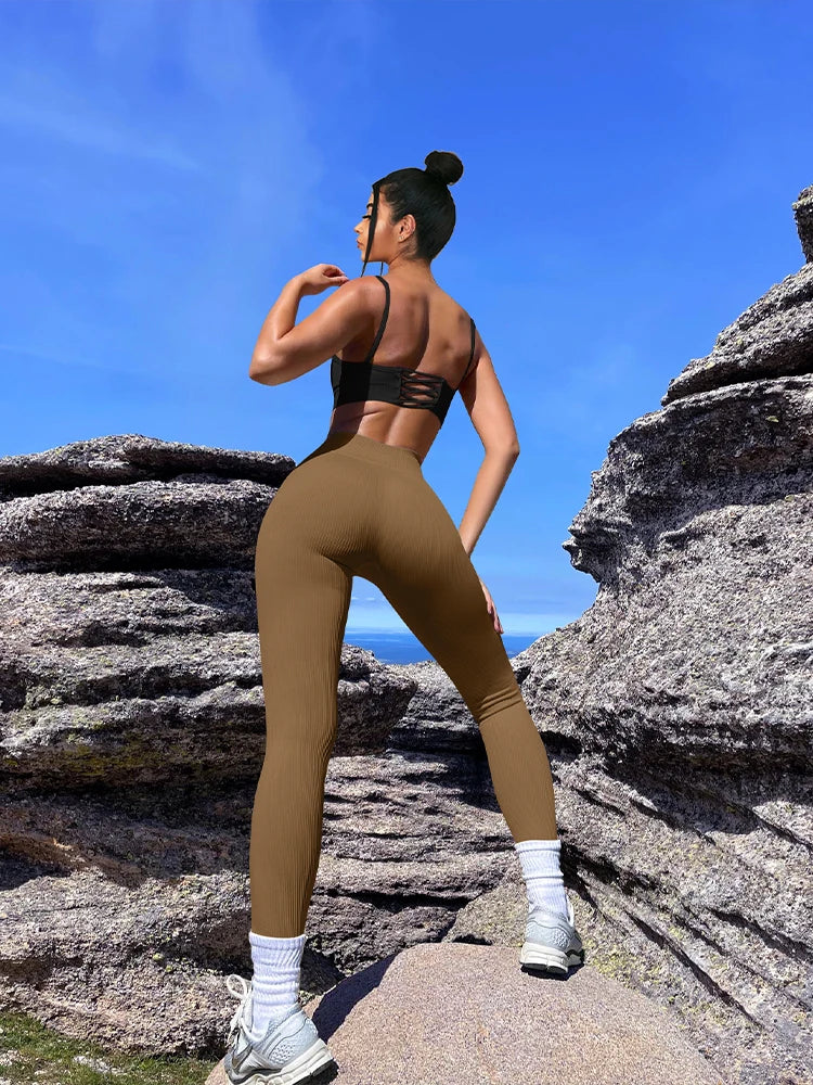 New Winter Women's High Waist Yoga Pants: Buttock Lifting Seamless Sports Clothes