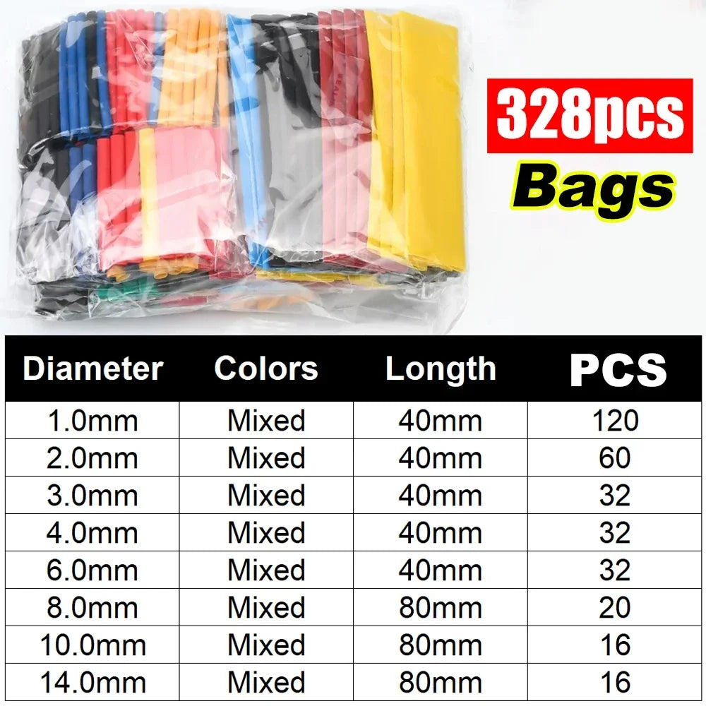 Heat Shrink Tube Kit - Thermoresistant Tubing for Electrical Wire & Cable Insulation and Protection