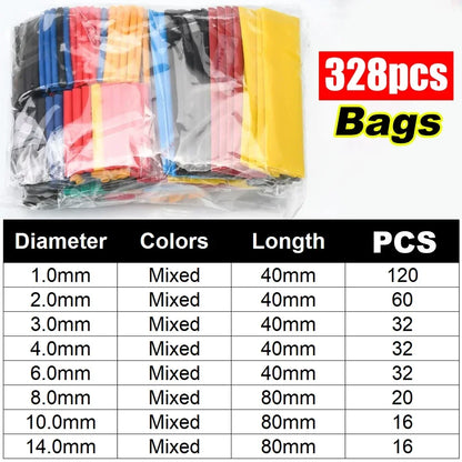Heat Shrink Tube Kit - Thermoresistant Tubing for Electrical Wire & Cable Insulation and Protection