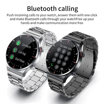 LIGE 2023 ECG+PPG Smartwatch for Men – AMOLED Touchscreen, Bluetooth Call, NFC, Waterproof Sports Watch for Android & iOS