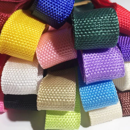 5M Canvas Ribbon Belt 25mm — Cotton Polyester Webbing Strap for Bag, Knapsack, and Sewing Accessories