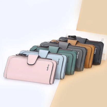 2024 Women’s Long Wallet – Custom Name Engraving, 15 Card Holders & Zippered Classic Purse