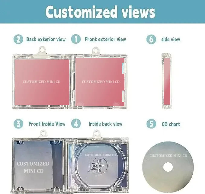NFC Mini CD Label Customization – DIY High-Quality Singer Album Keychain Pendants, Perfect Gift