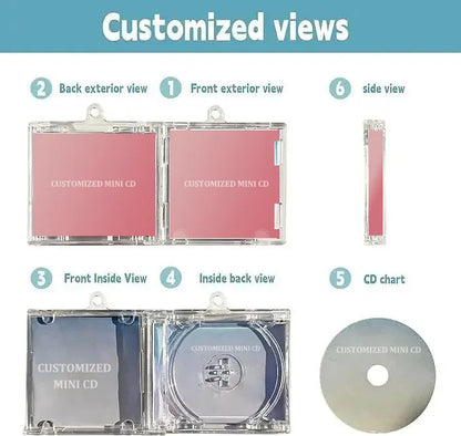NFC Mini CD Label Customization – DIY High-Quality Singer Album Keychain Pendants, Perfect Gift