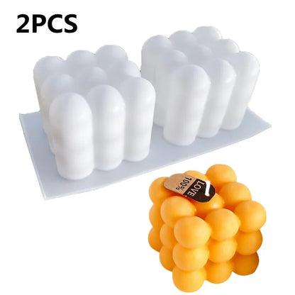 6 Cavity Large Bubble Silicone Mold – Candle, Mousse Cake, Chocolate, & Aromatherapy Soap Making Supplies for Home Decor
