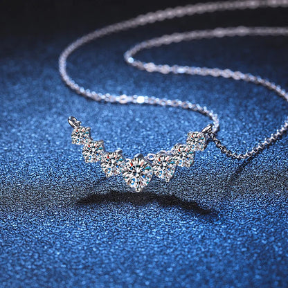 JoyceJelly Moissanite Necklace for Women - GRA Certified, 925 Sterling Silver, 18k White Gold Wedding Jewelry
