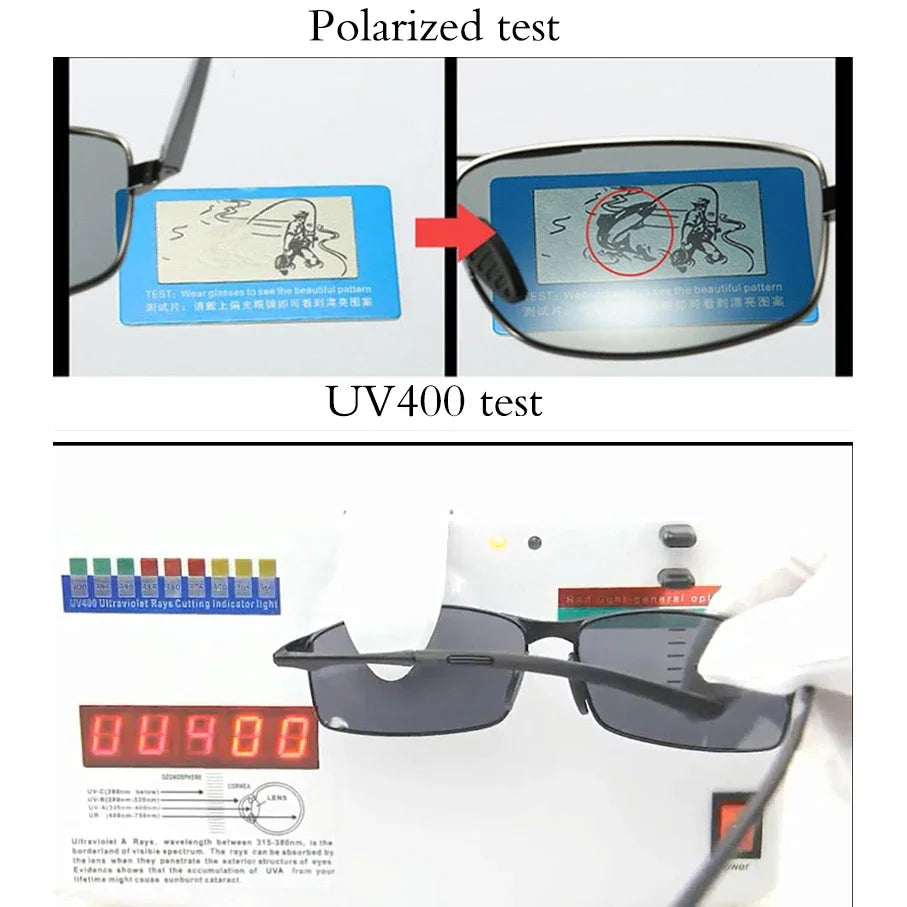 Aoron Polarized Sunglasses — Unisex Driving Mirror Sun Glasses with Metal Frame & UV400