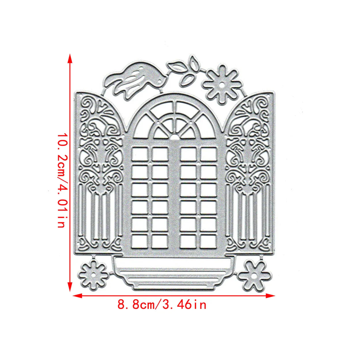 Windows Metal Cutting Die - Decorative Scrapbooking Craft Tool for Photo Albums, Paper Cards, and DIY Embossing