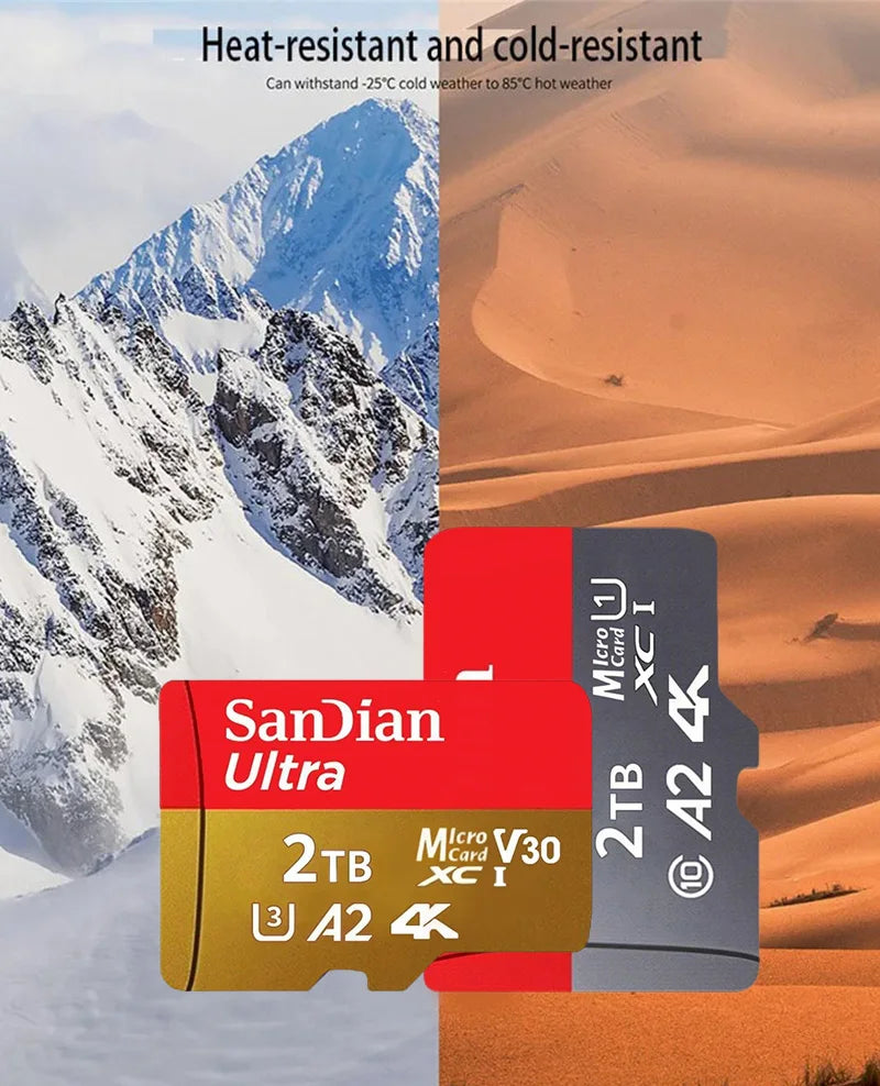 SanDian High-Speed SD & Micro SD Card – 256GB, 512GB, 1TB, 2TB Memory for Phone, Drone & Devices
