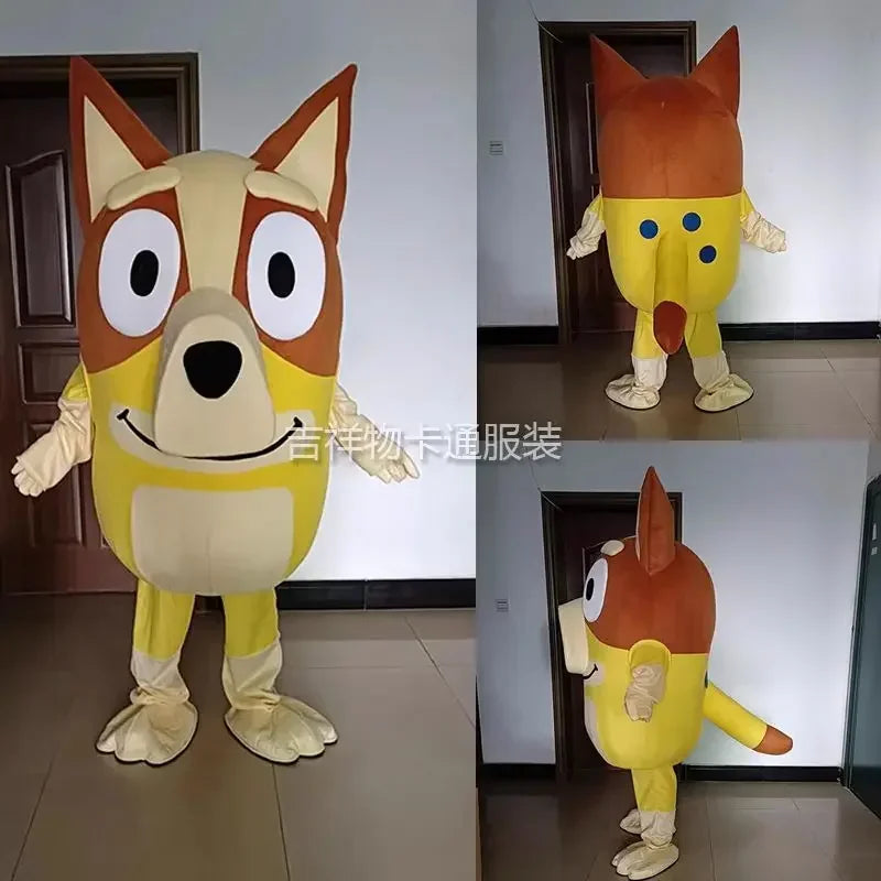 Bluey Bingo Dog Cosplay Costume — Adult Cartoon Doll Outfit for Walking, Performance & Events