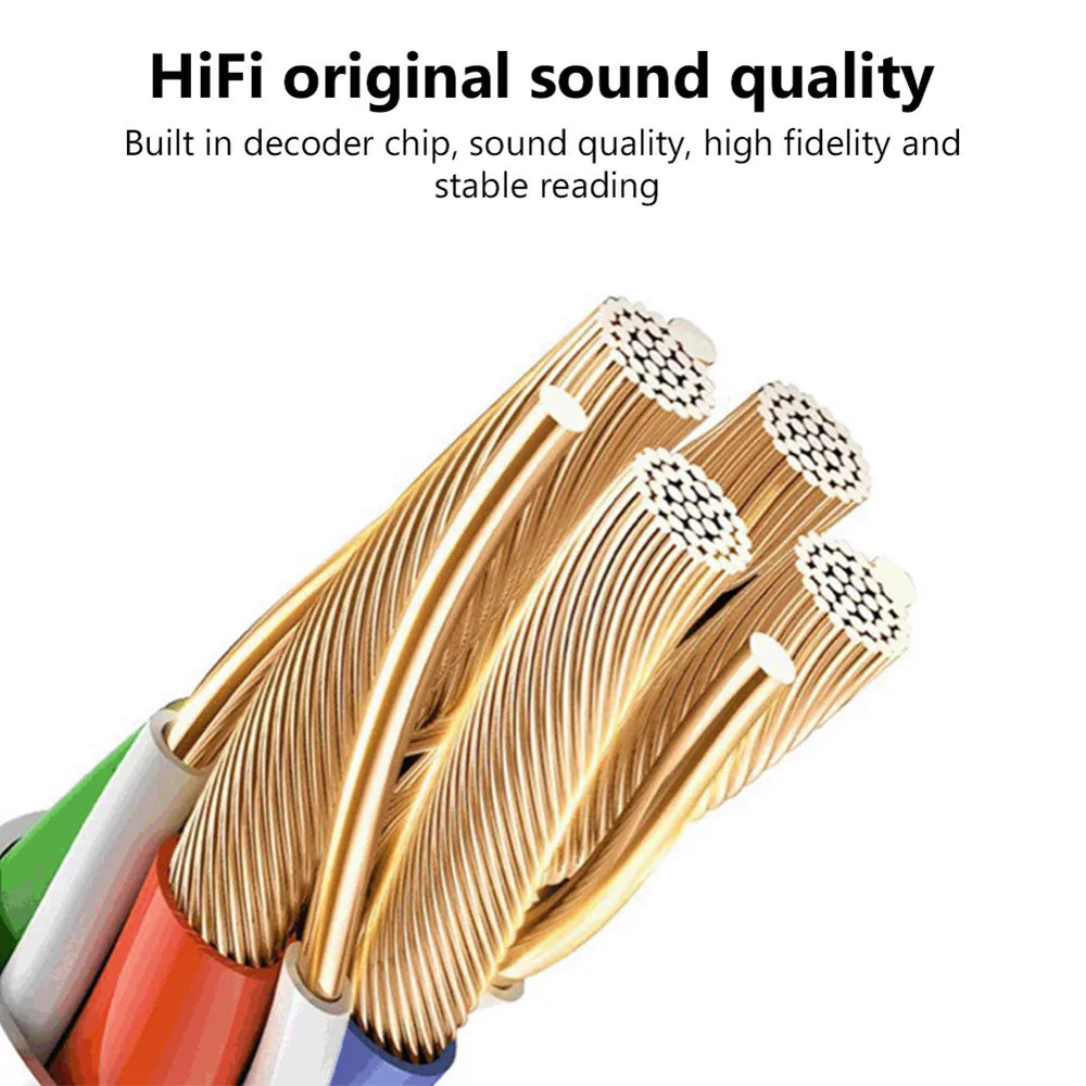 Headphone Adapter for iPhone 14/13/12/11/X/8/7 Plus — Lightning to 3.5mm Aux Audio Splitter Earphone Jack Cable