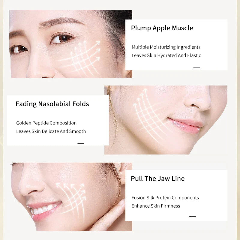 Soluble Gold Silk Face Lifting Threads Serum – Collagen Peptide Protein Essence for Anti-Aging & Firming Skin