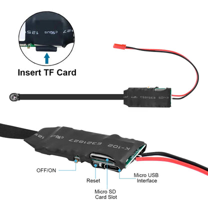 1080P DIY WiFi Mini Camera Module — Motion Detection Sport DV P2P Video Recorder with Remote Control for Home Security