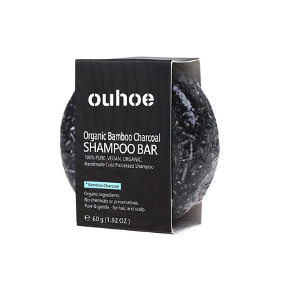 Bamboo Charcoal Shampoo Bar — Deep Cleansing, Nourishing Soap for Thick, Dark Hair & Dry Scalp Care