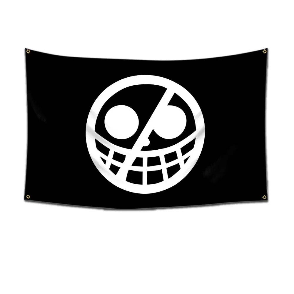 One Piece Pirate Skull Flag – Luffy Straw Hat Pirates Wall Decor & Banner for Kids' Bedroom, Gift