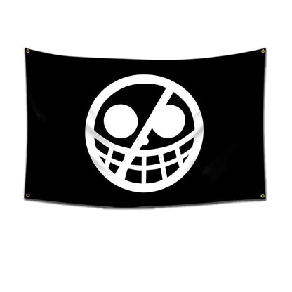 One Piece Pirate Skull Flag – Luffy Straw Hat Pirates Wall Decor & Banner for Kids' Bedroom, Gift