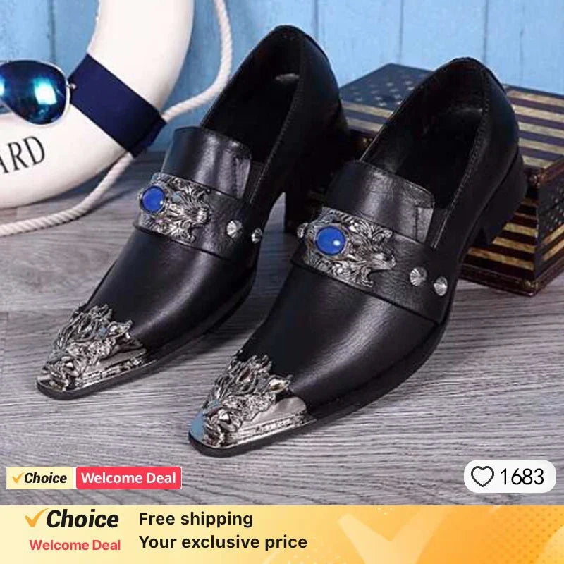 Men's White Gold Toe Oxford Slip-On Loafers - Luxury PU Leather Formal Dress Shoes for Weddings & Parties, Sizes 38-49