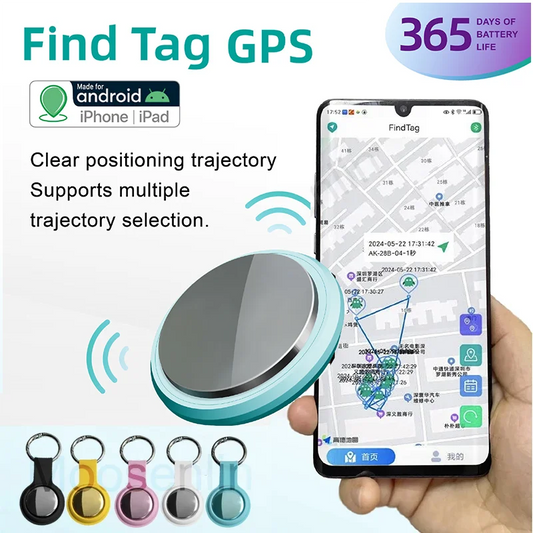 Smart Bluetooth GPS Tracker Tag – Mini Anti-Lost Locator for Keys, Wallet, Pets & Luggage (iPhone & Android Compatible)