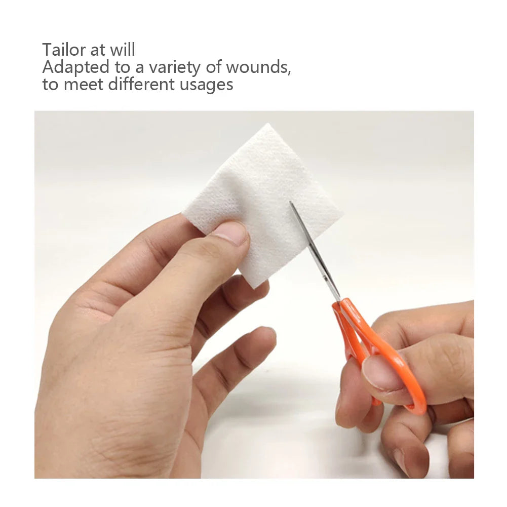 50/100PCS Sterile Non-Woven Gauze Pads - Waterproof Cotton Wound Care & First Aid Dressing Supplies