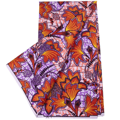 Nigerian Golden Super Ankara Fabric - Glitter Wax Batik Print for Sewing & Crafts