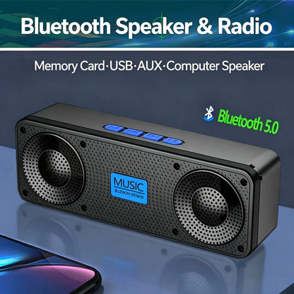S18 Bluetooth Speaker - Waterproof Wireless Speaker with Subwoofer, FM Radio & 20-Hour Battery
