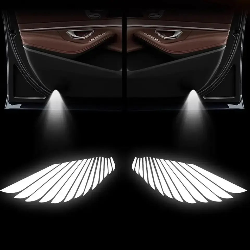 2PCS Car LED Door Projector Lights – Ghost Shadow Courtesy Lamp for Nissan Patrol Y62 2012–2021, Car Door Welcome Logo Accessories