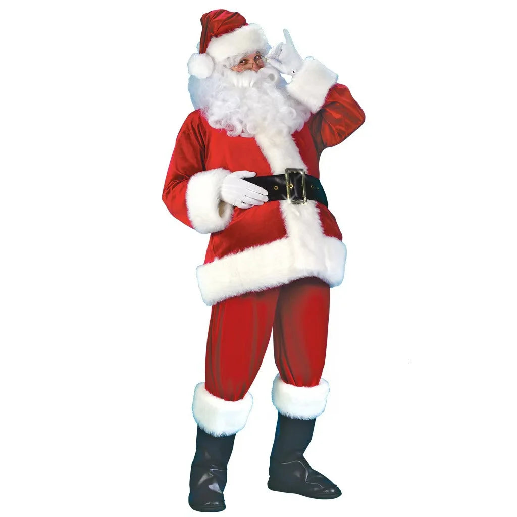 Santa Claus Cosplay Costume for Men – Deluxe Christmas & New Year Outfit, Adults Halloween & Carnival Roleplay Suit