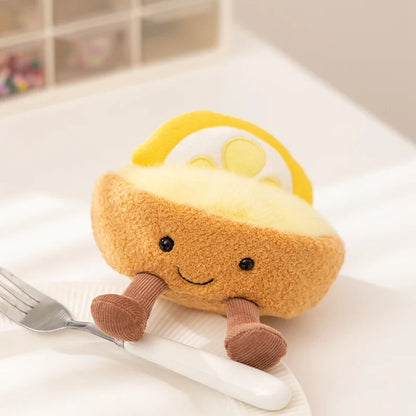 Cute Dessert Plush Toys – Soft Cake, Waffle, Pancake, Macaron, Éclair Stuffed Dolls for Kids Gift & Home Decor