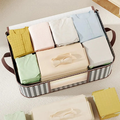 Large Capacity Visible Storage Box: Portable Household Clothes Organizer - Foldable, Dustproof Quilt Container with Handles and Zipper