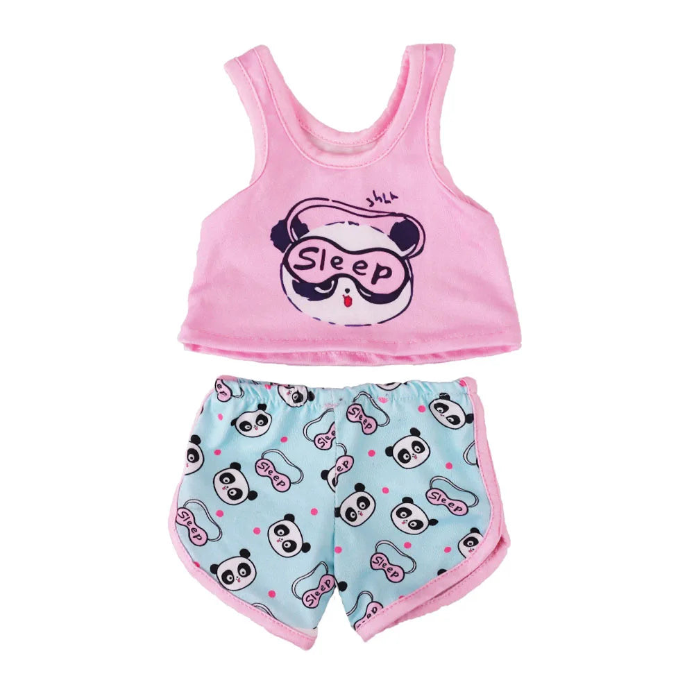 Doll Clothes Multi-Style Daily Set – Pajamas & Home Wear for 43cm Born Baby Dolls & 18-Inch American Dolls, Our Generation Toy Gift
