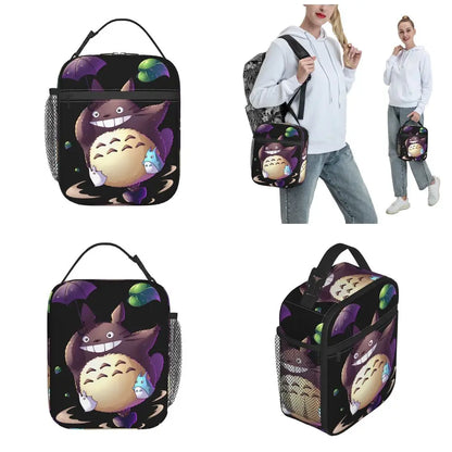 Totoro Miyazaki Anime Insulated Lunch Tote Bag – Portable Thermal Cooler for School & Office