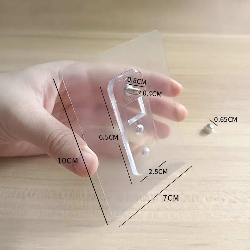 Stick & Stay: Non-Marking Hangers with No-Punch Screw Sticker - Your Nail-Free, Strong, and Sticky Hooks Solution!
