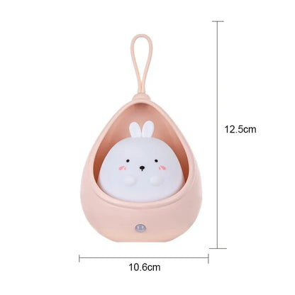 LED Night Light with Human Sensor – USB Rechargeable Sleep Lamp for Bedroom, Bedside, Corridor & Desktop Decoration