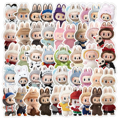 50pcs Cute Labubu Doll Graffiti Stickers 4x7cm – Skateboard, Suitcase, Guitar Decor Party Favor Gift for Kids   2/2