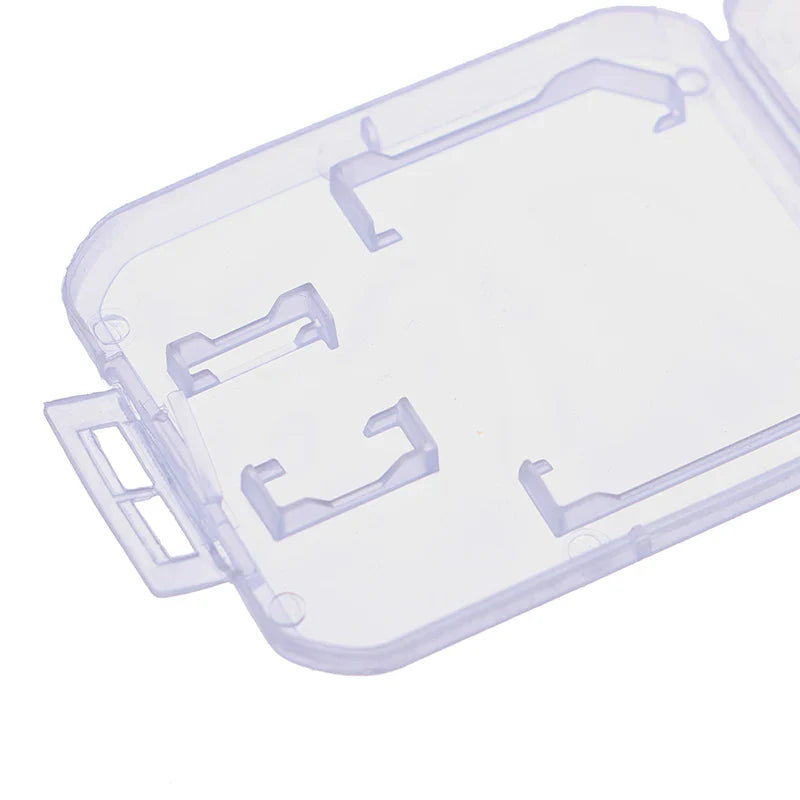 10-Pack Clear Plastic Memory Card Cases – Transparent Micro SD & TF Card Storage Box Holder