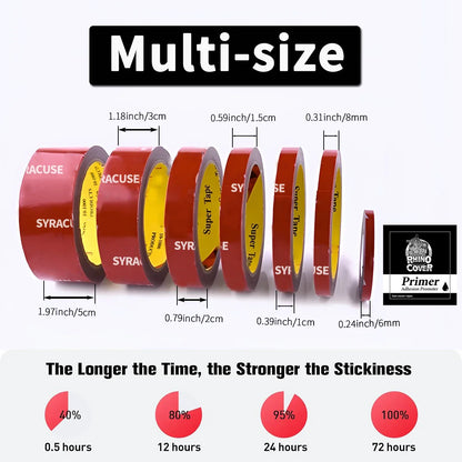 Extra Strong Double-Sided Acrylic Foam Tape – Waterproof, High-Temp Mounting Pad for Car & Home Use