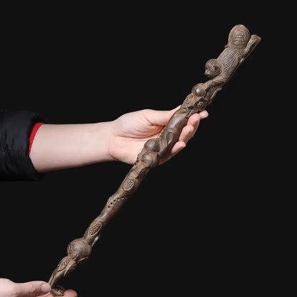 Premium Agarwood Monkey Back Scratcher - 15-Inch Hand-Carved Wooden Body Massager & Zen Decor
