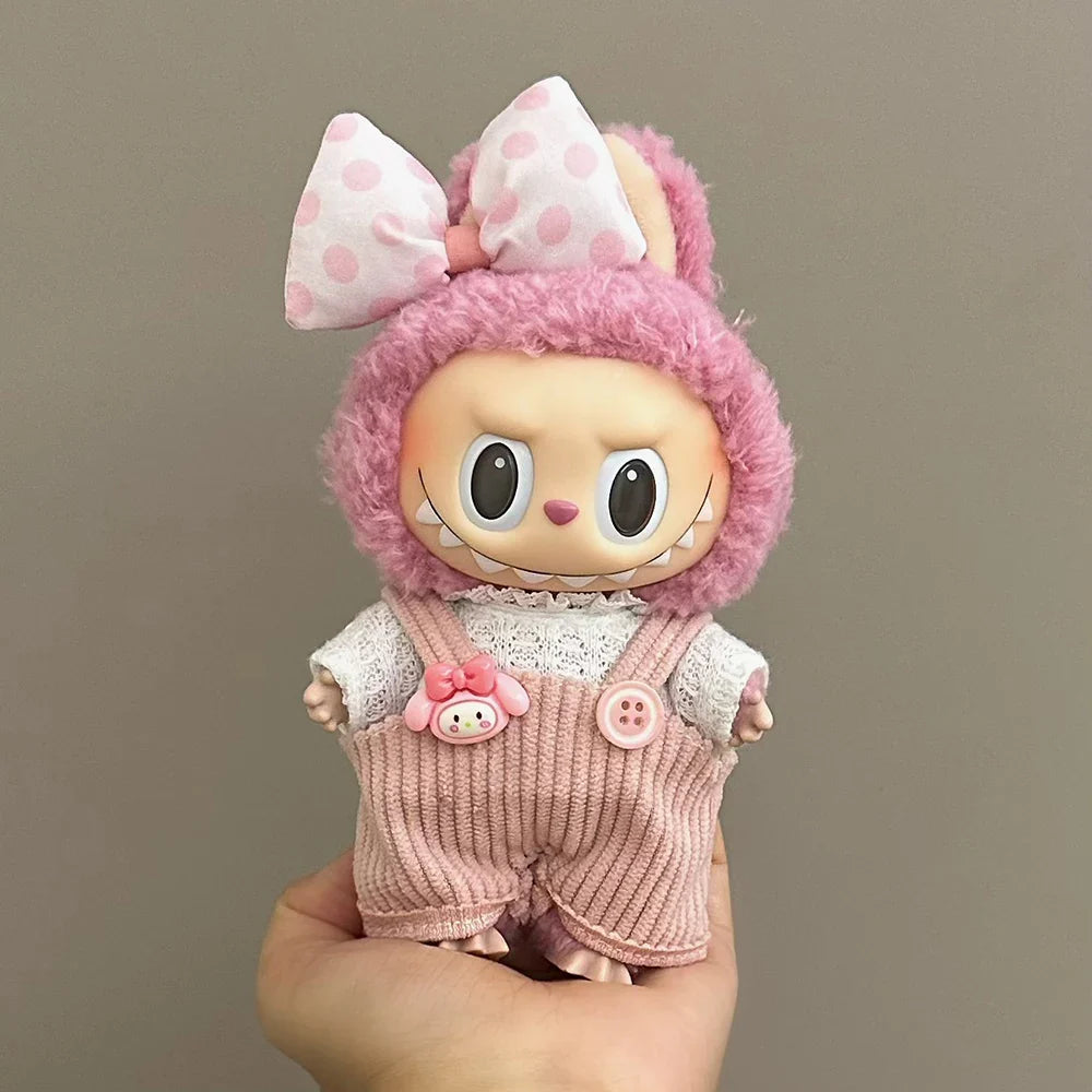 Plush Doll Clothing Set — Trendy Outfit Accessories for Labubu Dolls, Perfect Girl Gift