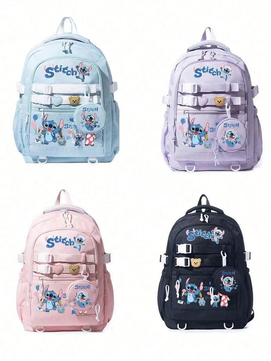 Disney Lilo & Stitch School Backpack – Large Capacity Travel Bag for Girls & Teens